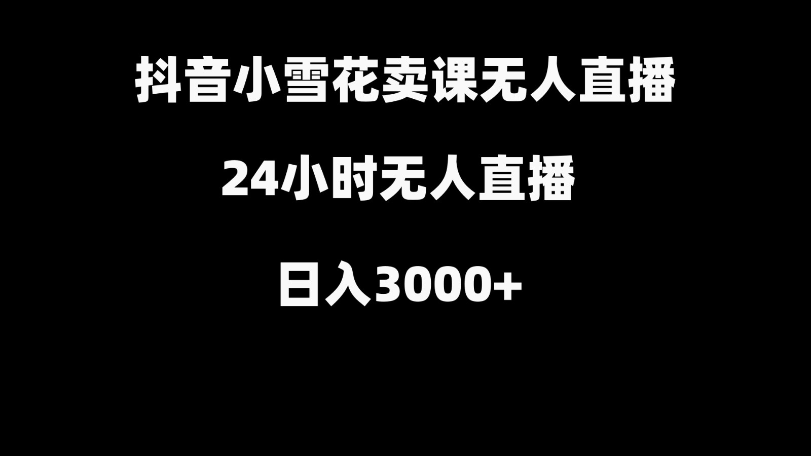 抖音小小雪花卖修补收纳整理课堂教学在线课程，无人直播日入3000-沐颜网创资源