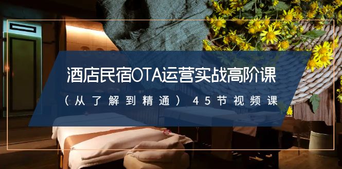 酒店民宿OTA经营实战演练高级课45节视频课程-沐颜网创资源