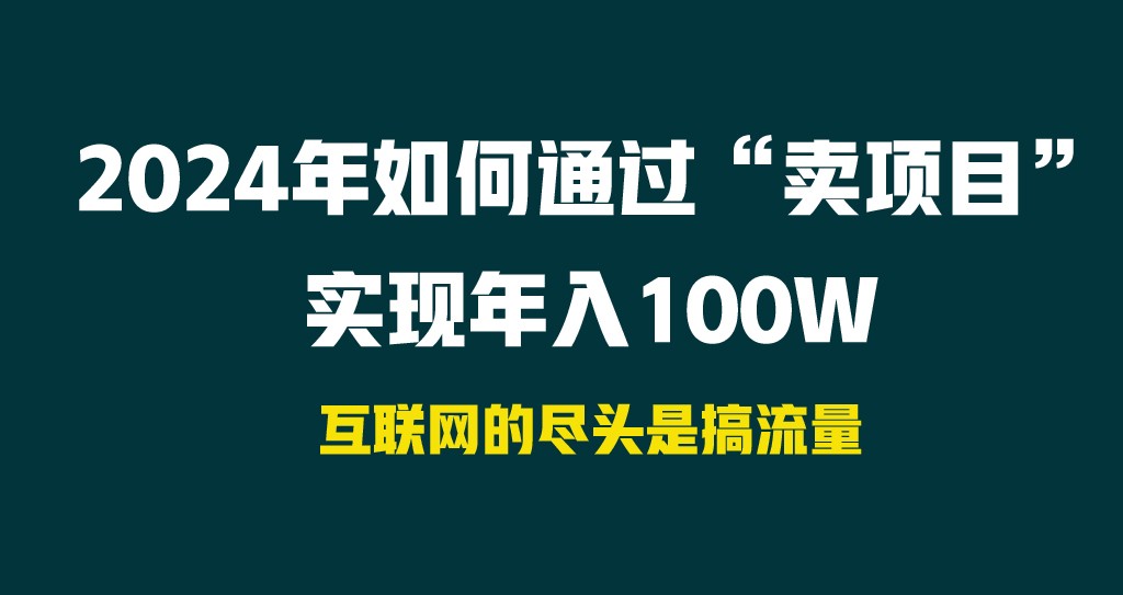 2024年怎样通过“卖项目”完成年收入100W-沐颜网创资源