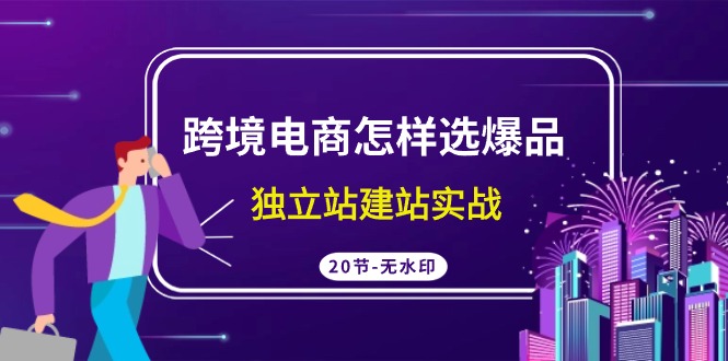 跨境电商怎样选爆品，独立站建站实战-沐颜网创资源