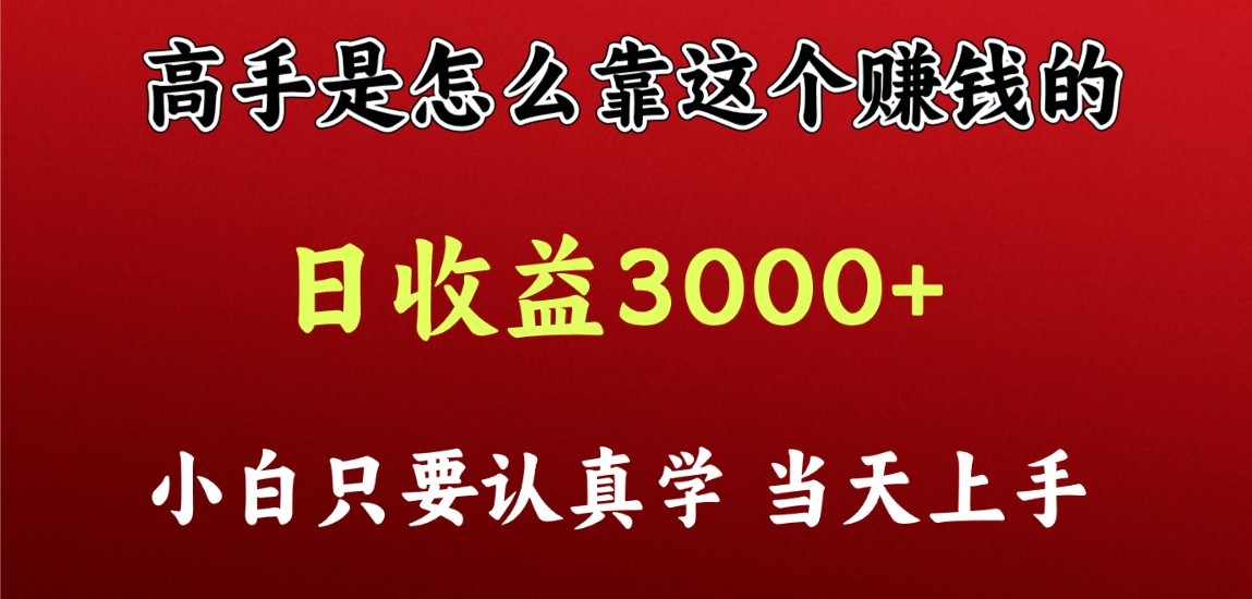 看大神是靠什么赚钱，一天盈利最少3000 之上，新手当日入门-沐颜网创资源