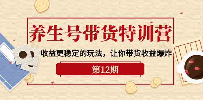 健康养生号卖货夏令营【12期】盈利更稳定的游戏玩法，使你卖货盈利发生爆炸-沐颜网创资源