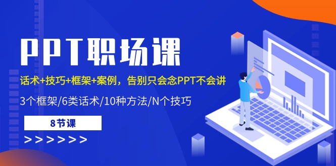 PPT初入职场课：销售话术 方法 架构 实例，道别只会念PPT不会说-沐颜网创资源