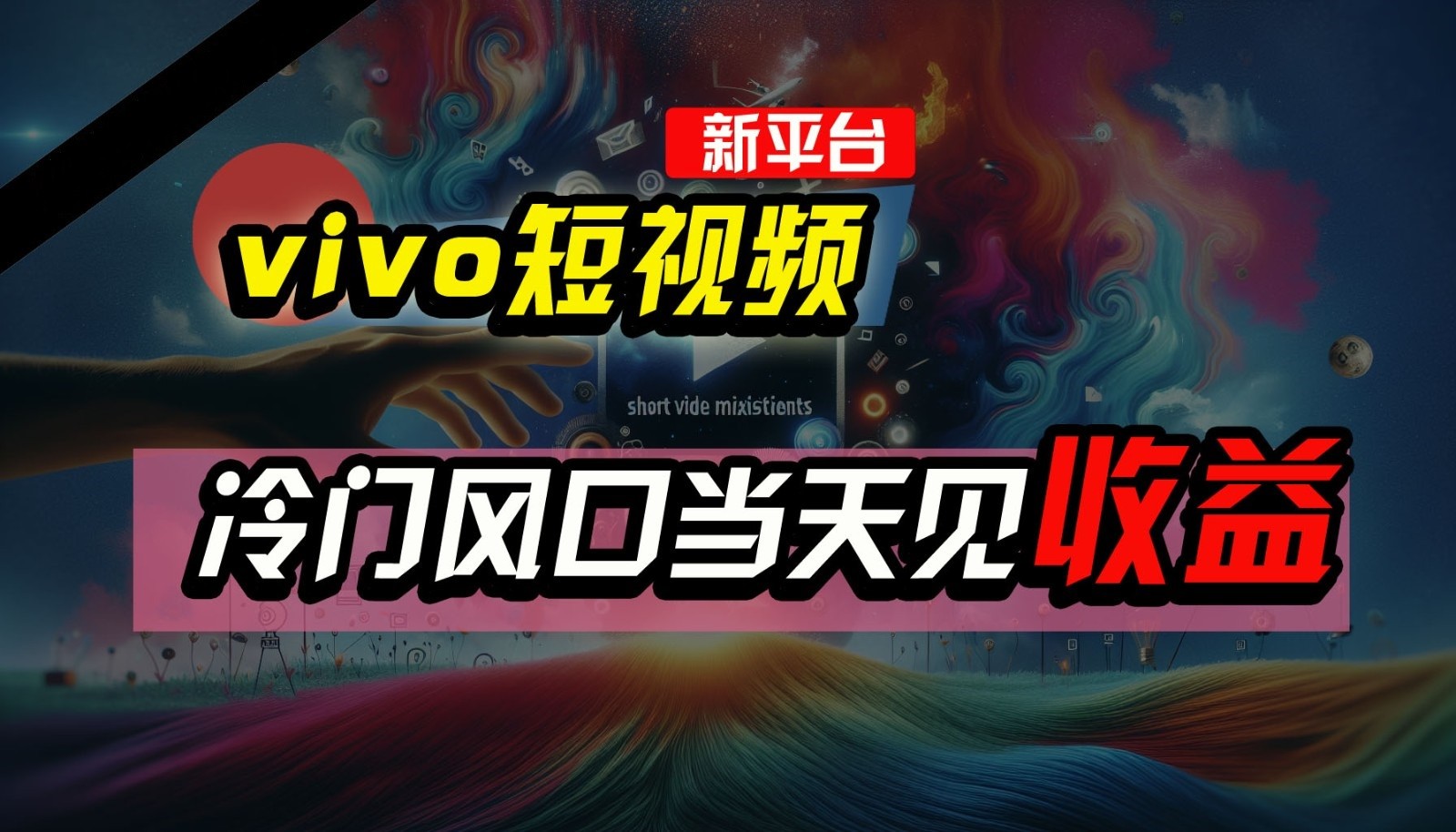 全新升级服务平台vivo小视频，新蓝海AI剪辑没脑子运送，小众出风口当日见盈利，7天玩了2300 了-沐颜网创资源