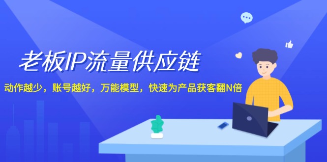 老总IP总流量供应链管理，姿势越低账户就越好，全能实体模型迅速为生产拓客翻N倍！-沐颜网创资源