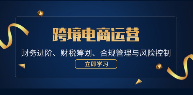 跨境电商运营：财务进阶、财税筹划、合规管理与风险控制-沐颜网创资源