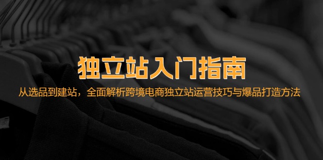 自建站新手入门手册：从选款到建网站，深度剖析跨境电子商务独立站运营技巧与爆款…-沐颜网创资源