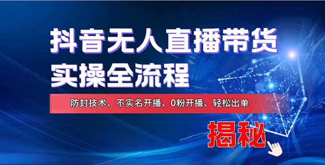 在线赚钱有效途径：如何用抖音无人直播实现财富自由，整套实际操作步骤，含…-沐颜网创资源
