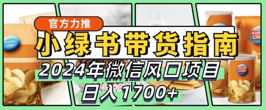 小绿书卖货彻底课堂教学手册，2024年10月手机微信蓝海项目，日入1.7k-沐颜网创资源