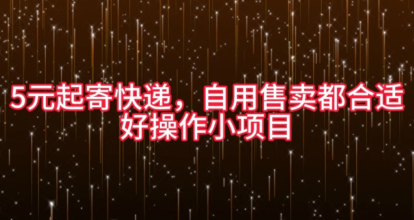 5元寄包裹，自购出售都很合适，好操作小程序-沐颜网创资源