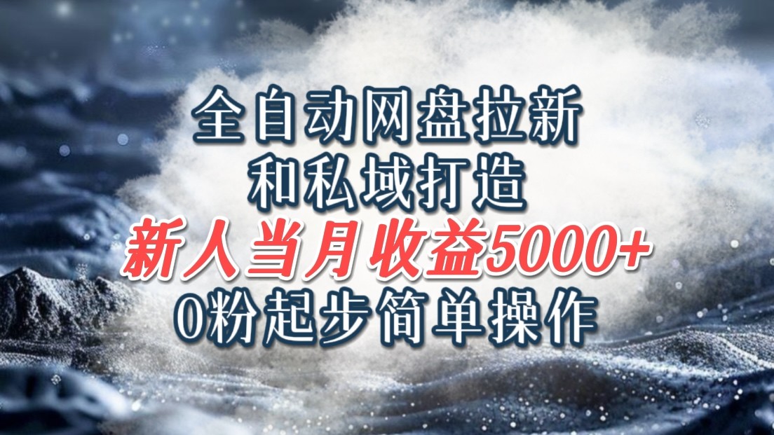 自动式百度云盘引流和公域打造出，0粉发展易操作，新手新手入门当月盈利5000之上-沐颜网创资源