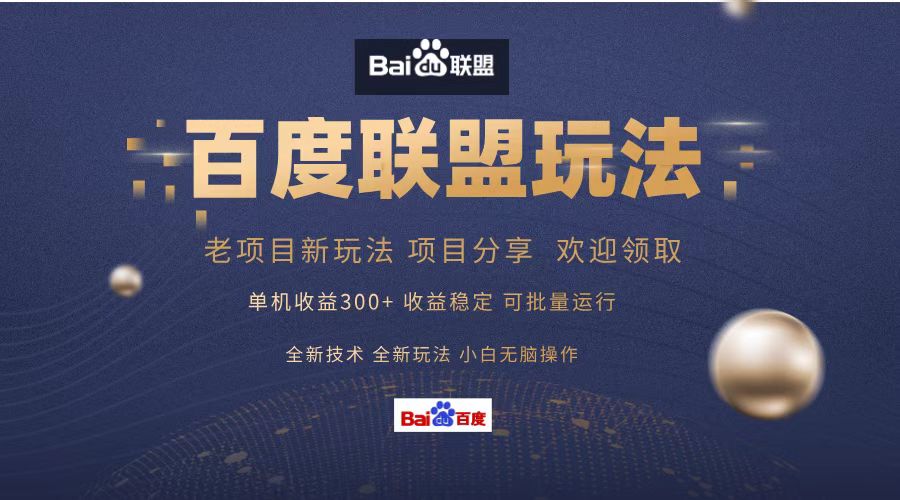 百度联盟 单机版300 课程分享 小白可没脑子实际操作-沐颜网创资源