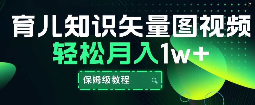 育儿常识矢量图片短视频，一条条爆品，家庭保姆级实例教程，月入1w-沐颜网创资源