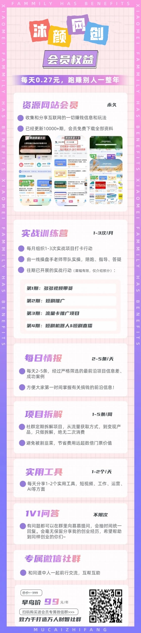 会员招募！全站VIP课程免费学+超高价值的社群圈子+训练营免费进-沐颜网创资源