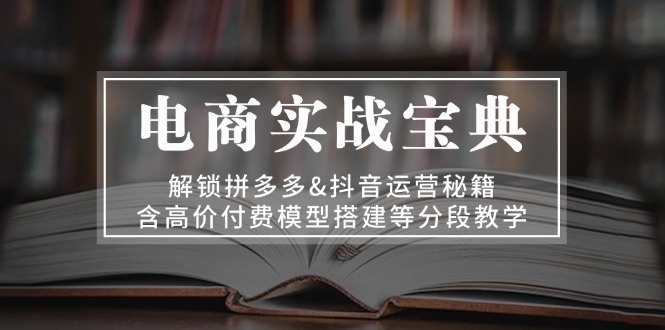 电商实战宝典 解锁拼多多&抖音运营秘籍 含高价付费模型搭建等分段教学-沐颜网创资源