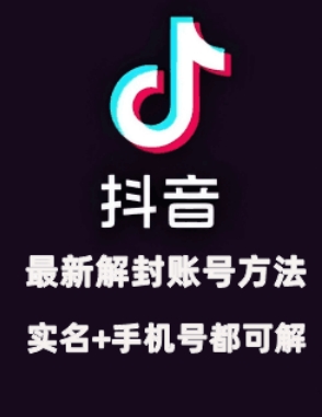 2024年11月抖音最新解封账号方式 解实名认证 自身真正实际操作已解2个号-沐颜网创资源