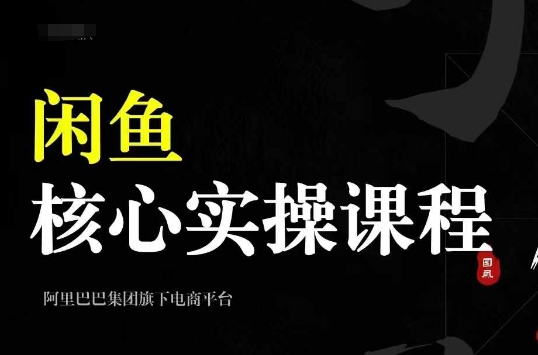 2024闲鱼平台关键实操课程，从起号、选款、公布、市场销售，手把手带你一个出单闲鱼号-沐颜网创资源