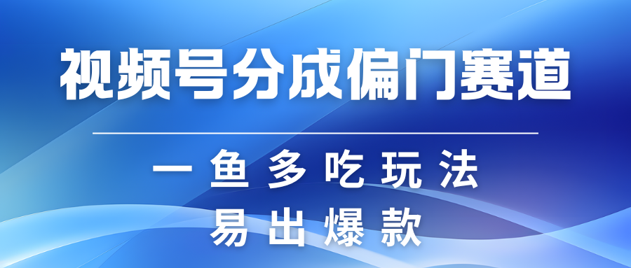 视频号创作者分成计划偏门类目，容易爆流，实拍内容简单易做-沐颜网创资源