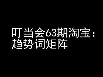 《淘宝天猫打爆班》原创高阶技术第63期，趋势词矩阵技术和玩法-沐颜网创资源