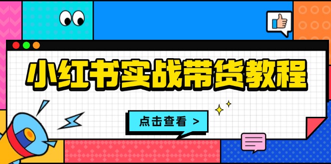 小红书实战带货教程：从开店到选品、笔记制作、发货、售后等全方位指导-沐颜网创资源