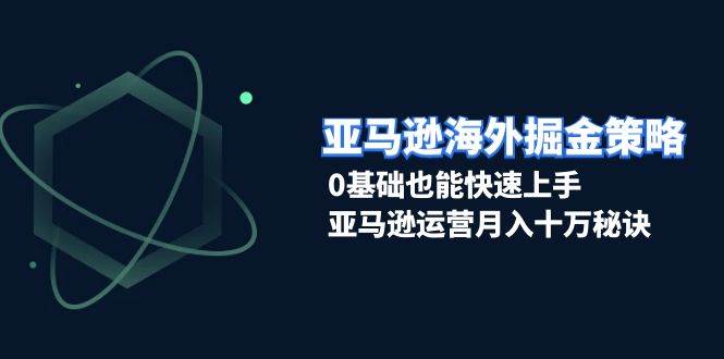 亚马逊海外掘金队对策，0根基也可以快速入门，亚马逊运营月入十万窍门-沐颜网创资源