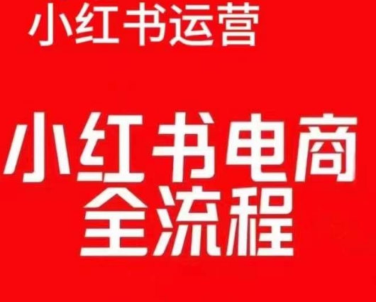 红薯电商实操课，小红书电商全流程-沐颜网创资源