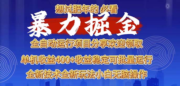 2025暴力掘金项目，想过肥年必看！-沐颜网创资源