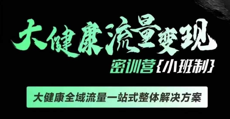 千万级大健康变现课线下课，大健康全域流量一站式整体解决方案-沐颜网创资源