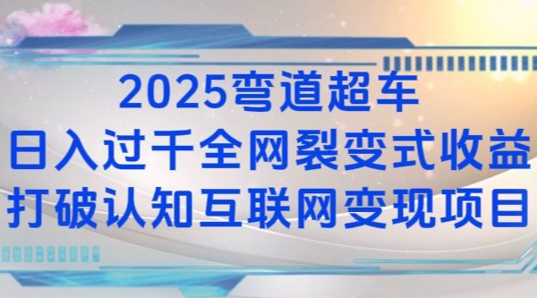 2025弯道超车日入过K全网裂变式收益打破认知互联网变现项目【揭秘】-沐颜网创资源