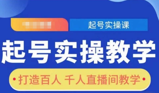起号实操教学，打造百人千人直播间教学-沐颜网创资源
