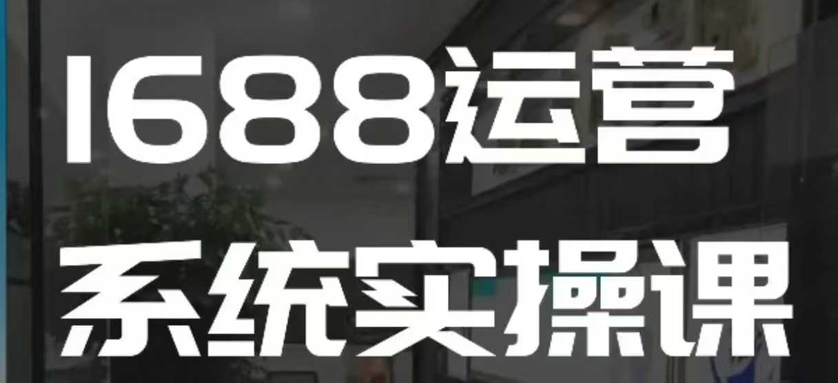 1688高阶运营系统实操课，快速掌握1688店铺运营的核心玩法-沐颜网创资源