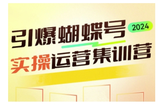 引爆蝴蝶号实操运营，助力你深度掌握蝴蝶号运营，实现高效实操，开启流量变现之路-沐颜网创资源