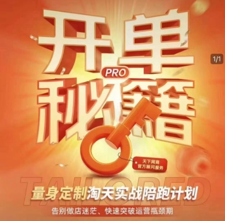淘宝开单秘籍PRO，量身定制淘天实战陪跑计划，告别做店迷茫、快速突破运营瓶颈期-沐颜网创资源