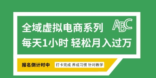 全域虚拟电商变现系列，通过平台出售虚拟电商产品从而获利-沐颜网创资源