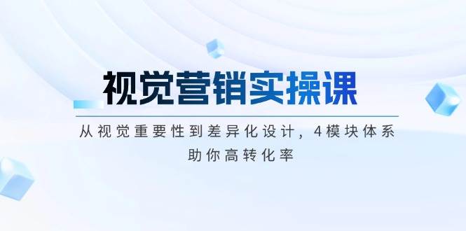 视觉设计实操课, 从视觉必要性到差异化经营, 4控制模块管理体系, 帮助你高转换率-沐颜网创资源