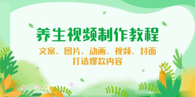 健康养生制作软件教程，创意文案、照片、动漫、短视频、封面图，推出爆款具体内容-沐颜网创资源