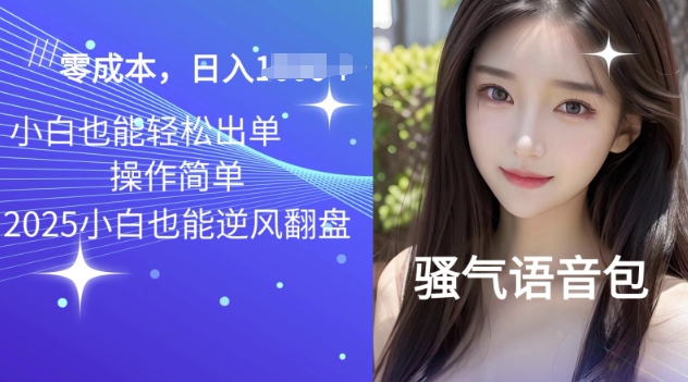 2025骚性导航语音包新项目，零基础小白单日转现好几张-沐颜网创资源