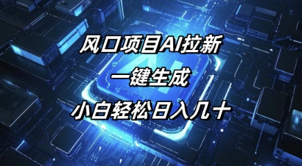 风口项目AI拉新，一键生成，小白轻松日入几十-沐颜网创资源