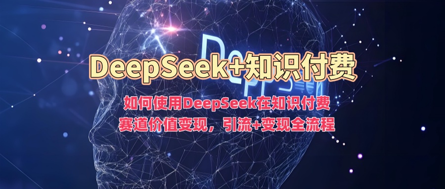 怎么使用DeepSeek在社交电商跑道价值变现，引流方法 转现全过程-沐颜网创资源