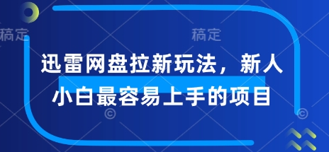 迅雷网盘拉新模式，新手菜鸟最易上手项目-沐颜网创资源