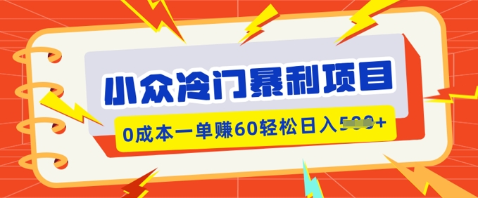 冷门小众赚钱项目，小红书的卖虚似材料，0成本费一单挣60轻轻松松日入好几张-沐颜网创资源
