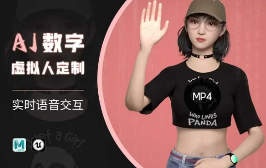 Ai虚拟数字人虚似(智能体)即时语音识别夏令营，自主订制超写实人物角色AI虚拟数字人交互方式-沐颜网创资源