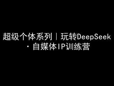 超级个体系列产品，轻松玩DeepSeek·自媒体平台IP夏令营，deepseek实例教程-沐颜网创资源