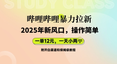 bilbil暴力行为引流：2025年新蓝海，一单12元，一天多张(附开白渠道家庭保姆级实例教程)-沐颜网创资源