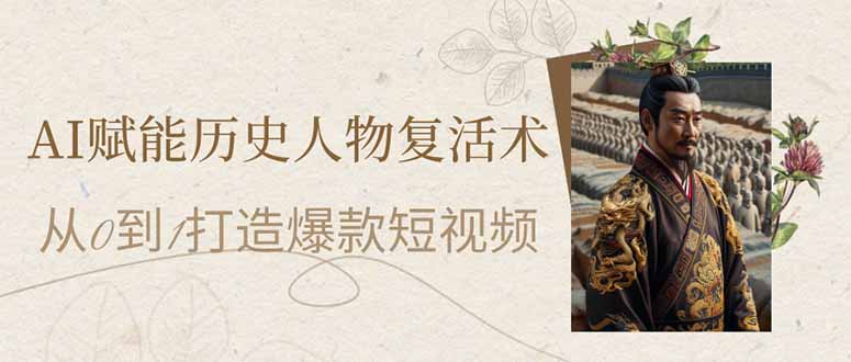 AI创变历史名人复活术：从0到1打造出爆款短视频-沐颜网创资源