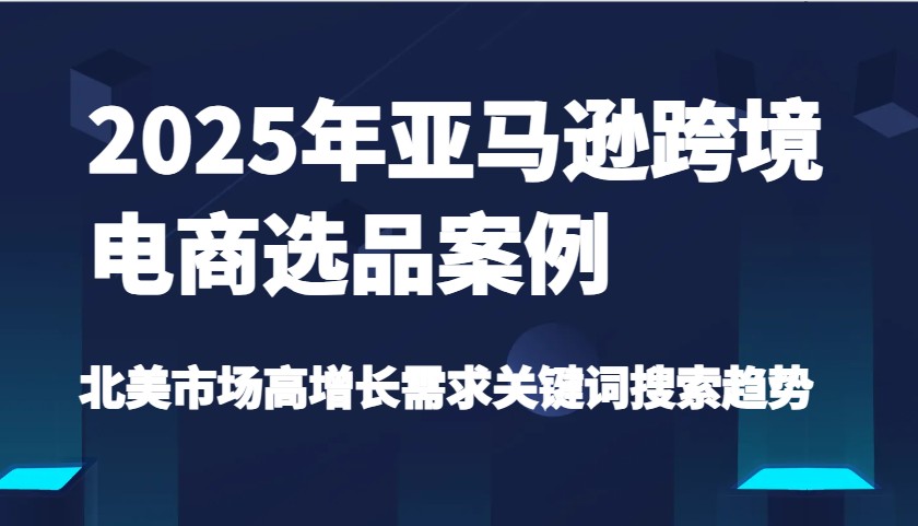 2025年亚马逊跨境电商选品案例-北美市场高增长需求关键词搜索趋势（更新)-沐颜网创资源