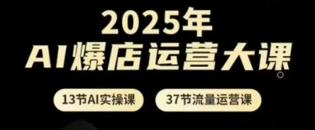 2025年AI爆店运营大课，13节AI实操课+37节流量运营课-沐颜网创资源