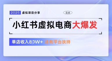小红书的虚似电商项目，服务平台全力完全免费推广资源，门槛较低1拖3游戏玩法-沐颜网创资源