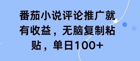 番茄小说评论推广就有收益，无脑复制粘贴，单日100+-沐颜网创资源