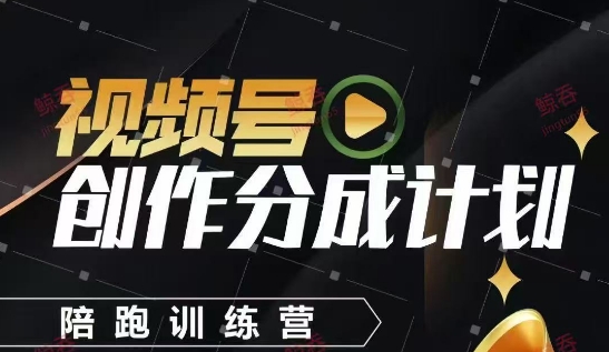 视频号创作分成计划陪跑训练营，手把手教会你如何制作视频，细水长流型项目-沐颜网创资源